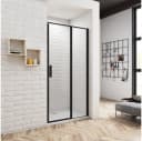 duschspa Dusch-Drehtür 6mm ESG Nano Glas Schwarz Aluminium Bild 2