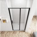 duschspa Dusch-Drehtür 6mm ESG Nano Glas Schwarz Aluminium Bild 3
