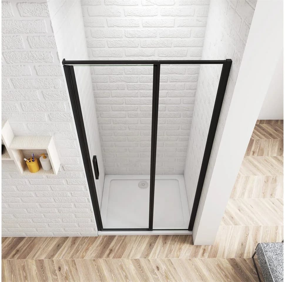 duschspa Dusch-Drehtür 6mm ESG Nano Glas Schwarz Aluminium - Bild 3