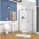 duschspa Eckdusche 185cm Eckeinstieg Duschkabine Schiebetür Glastür Dusche Bild 3