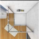 duschspa Eckdusche 185cm Eckeinstieg Duschkabine Schiebetür Glastür Dusche Bild 5