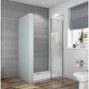 duschspa Dusch-Drehtür 6mm ESG Glas verchromt Bild 3