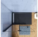 duschspa Duschwand mit Sicherheitsglas und Aluminiumrahmen Bild 4