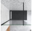duschspa Duschwand 10mm ESG Sicherheitsglas Schwarz Bild 3