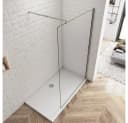 duschspa Duschwand 200cm ESG Glas Aluminiumrahmen Bild 1