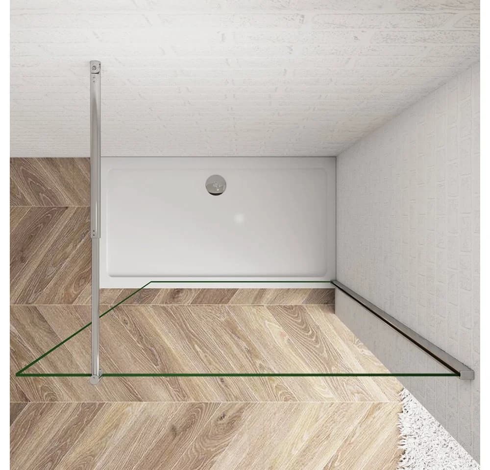 duschspa Duschwand 200cm ESG Glas Aluminiumrahmen - Bild 3