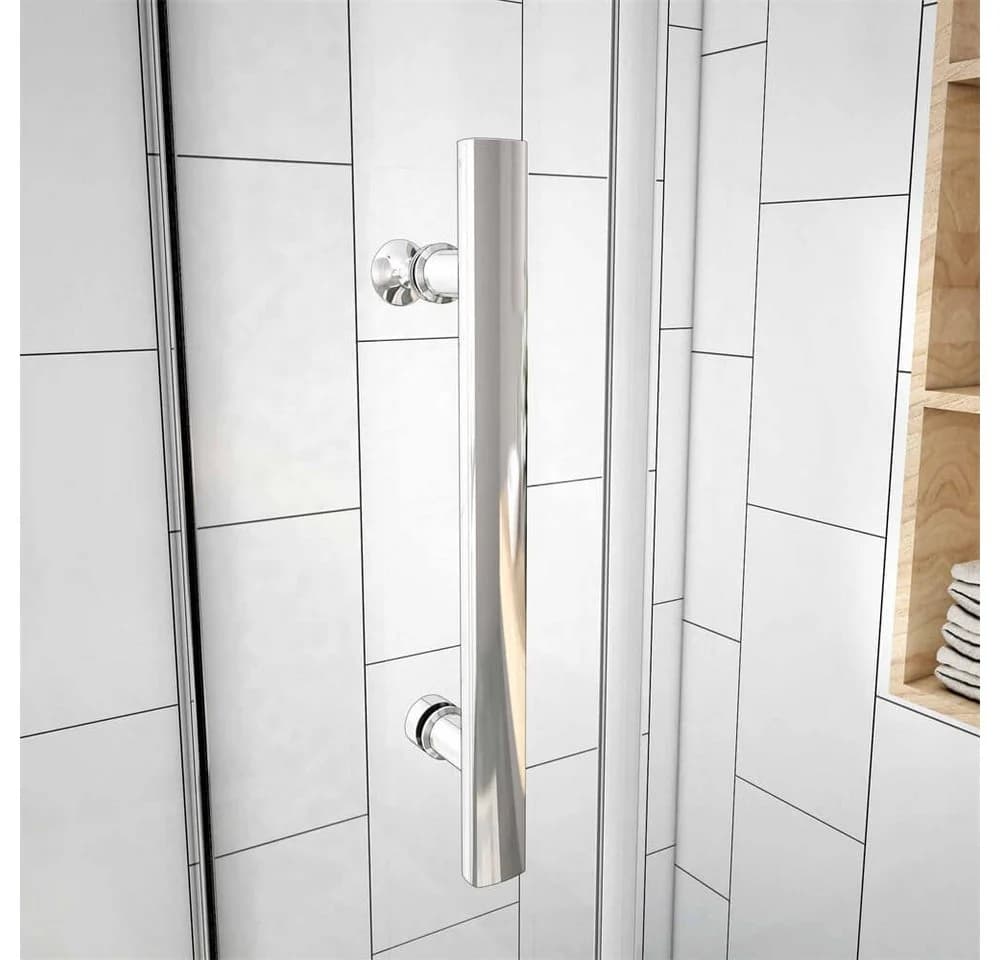 duschspa Duschkabine Drehtür ESG Glas 76x80 cm mit Seitenwänden - Bild 5
