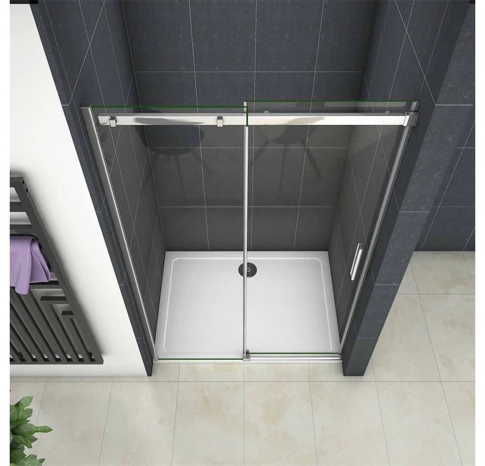 duschspa Dusch-Schiebetür 195cm Glas Aluminium - Bild 4