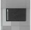 duschspa Duschwanne Schwarz Kunststein Rechteck Bild 1
