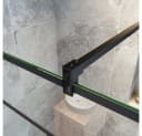 duschspa Duschwand 10mm ESG Nano-Glas Schwarz Aluminium Bild 4