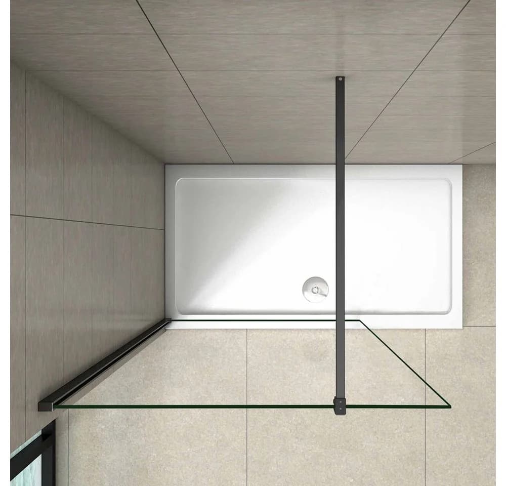 duschspa Duschwand 10mm ESG Nano Glas Schwarz Modern - Bild 3