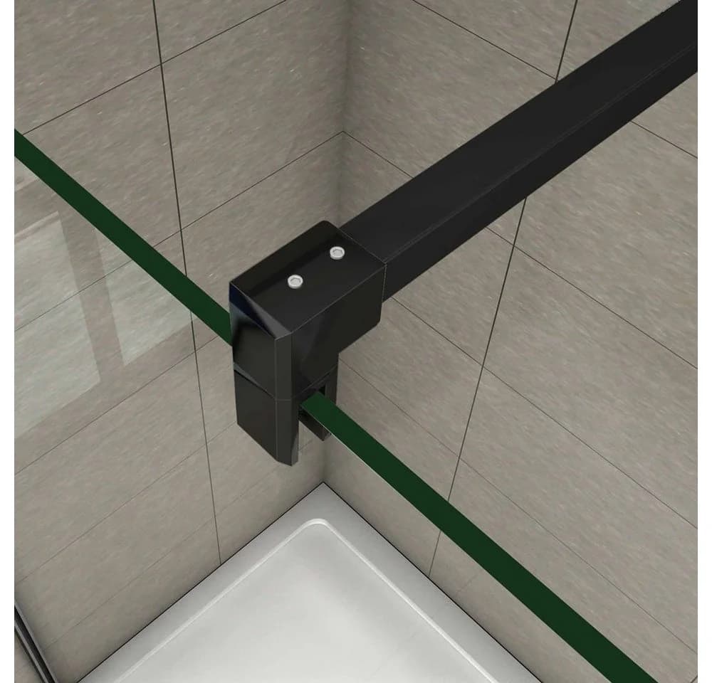 duschspa Duschwand 10mm ESG Nano Glas Schwarz Modern - Bild 5
