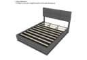 LVHOM Polsterbett Grau mit LED, USB und Bettkasten Bild 1