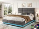 LVHOM Boxbett 160x200 cm mit LED, USB, Typ C-Ladeanschluss, Bettkasten Bild 2