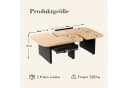LVHOM Modularer Couchtisch 2-in-1 mit LED Beleuchtung Bild 3