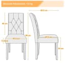 Yaheetech Esszimmerstuhl 2er Set Retro Braun Kunstleder Gummibaumholz Bild 5