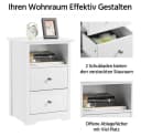 Yaheetech Nachtkonsole 2er Set Weiß mit Schubladen Bild 5