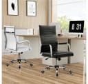 Yaheetech Bürostuhl Schwarz mit verstellbarer Rückenlehne Bild 3