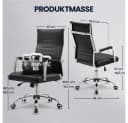 Yaheetech Bürostuhl Schwarz mit verstellbarer Rückenlehne Bild 5