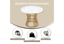 i@home Essgruppe 5-teilig Runder Tisch 100cm Gold Samt Bild 4