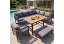 i@home Gartenlounge-Set 5-tlg. Grau Beige Seilgeflecht wetterfest Bild 2