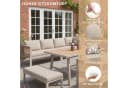 i@home Gartenlounge-Set 5-tlg. Beige/Grau wetterfestes Stahlgestell Bild 5