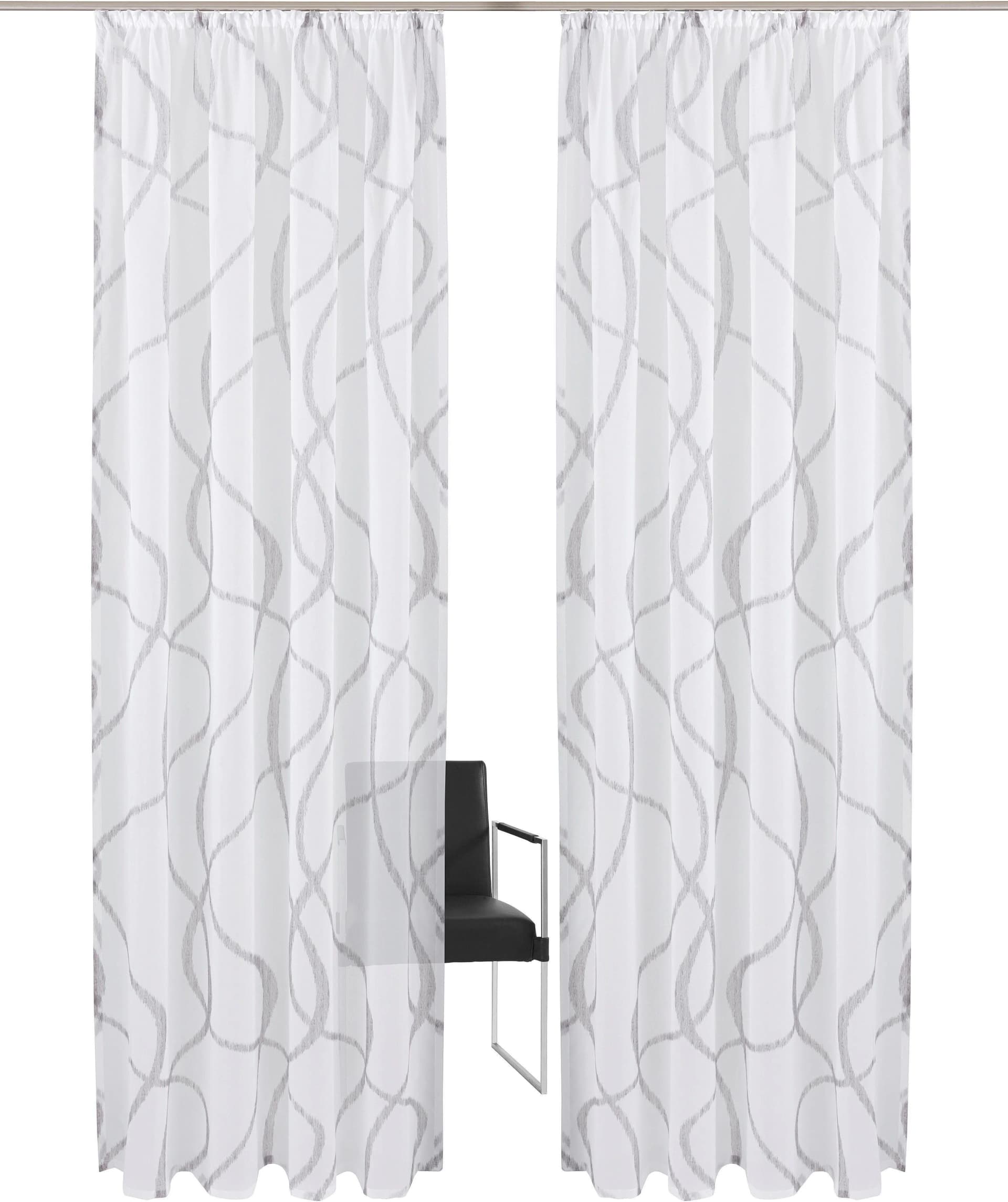Gardine MY HOME "Bene" Grau Transparent