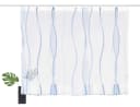 OTTO HOME Raffrollo Dimona Weiß/Blau Voile Wellenmuster Bild 1