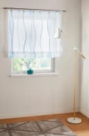 OTTO HOME Raffrollo Dimona Weiß/Blau Voile Wellenmuster Bild 2