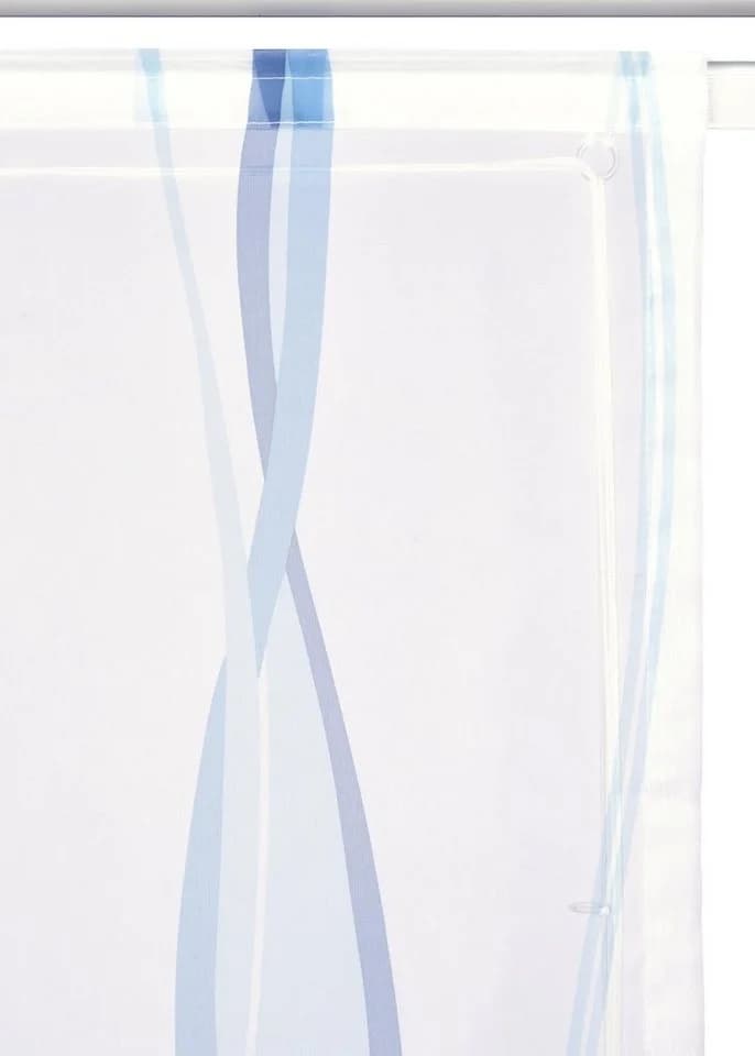 OTTO HOME Raffrollo Dimona Weiß/Blau Voile Wellenmuster - Bild 4