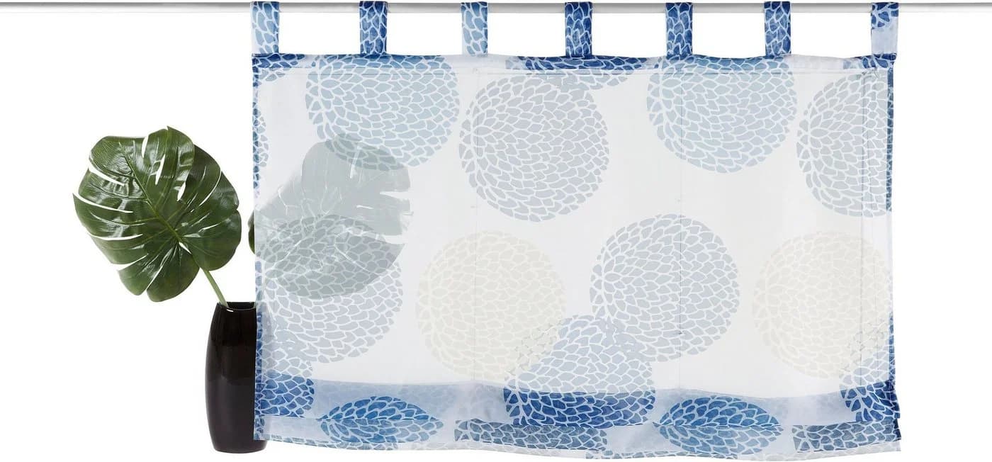 OTTO HOME Raffrollo Belem Blau Weiß Transparent Voile