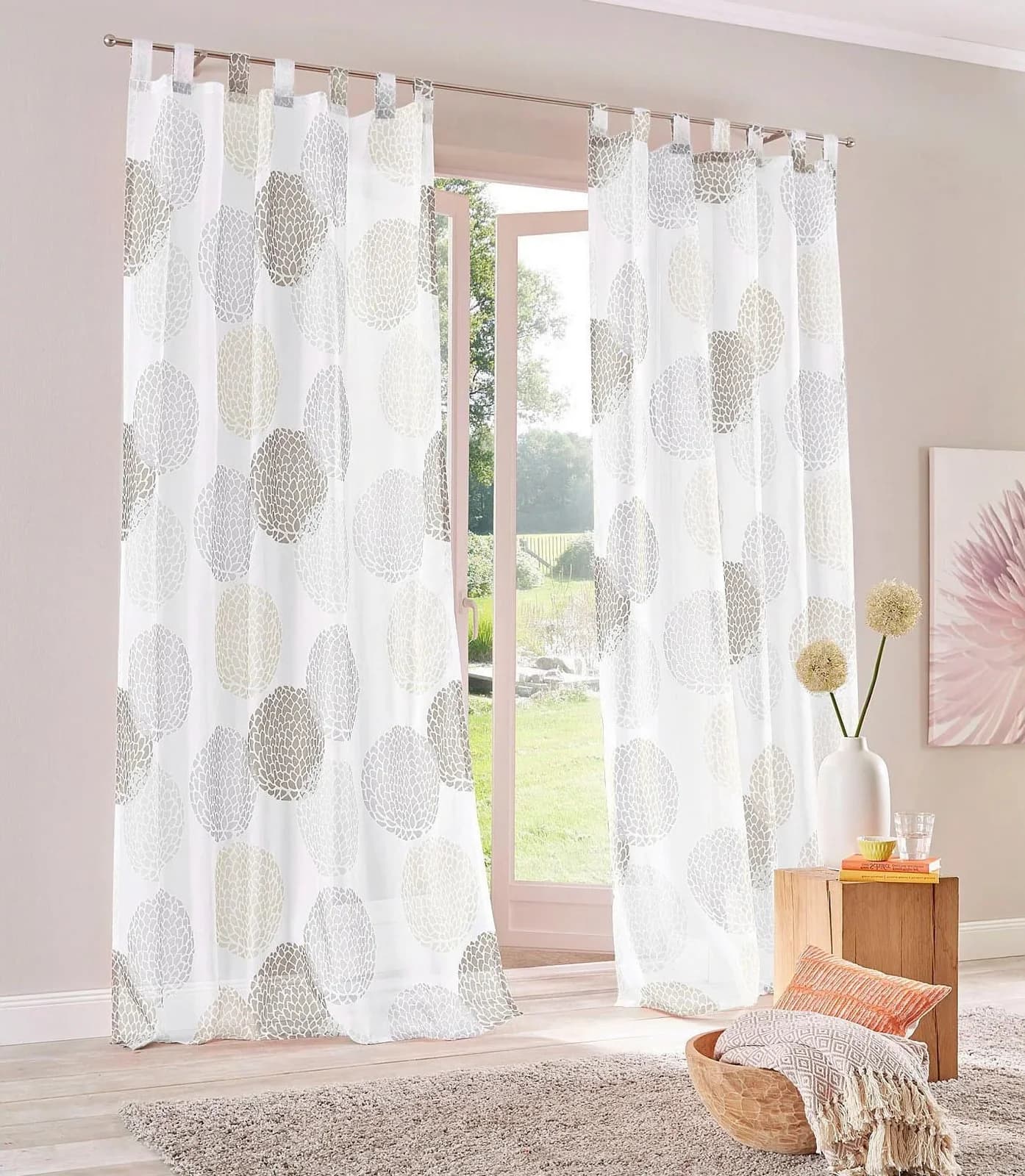 Gardine OTTO HOME Belem Grau 140x265cm Voile Polyester
