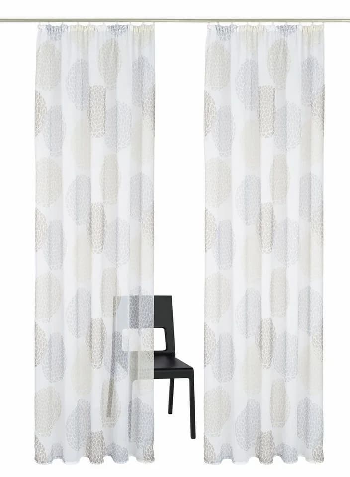 OTTO home Gardine Belem Kräuselband Transparent Voile Kreis-Motiv