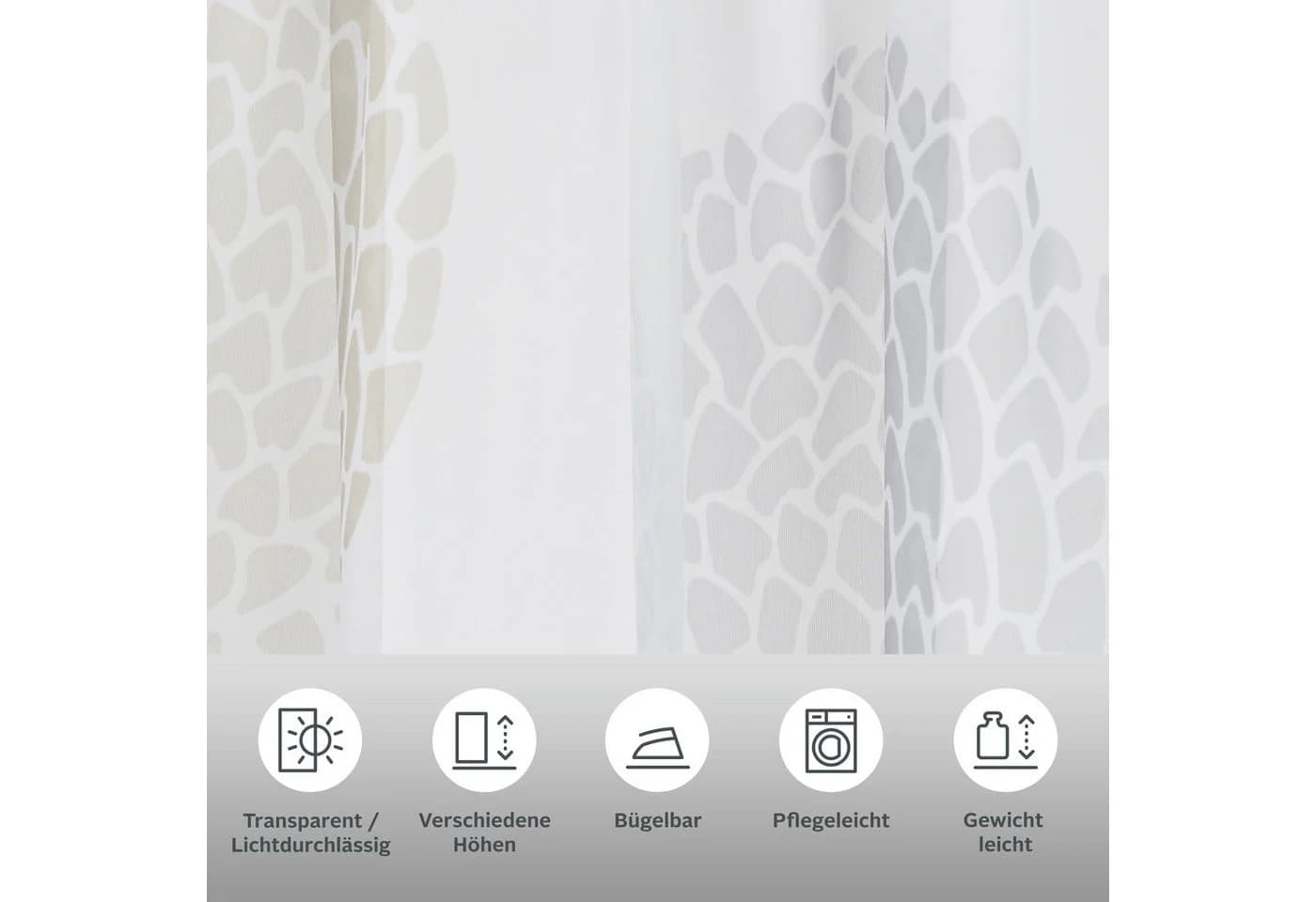 OTTO home Gardine Belem Kräuselband Transparent Voile Kreis-Motiv - Bild 3