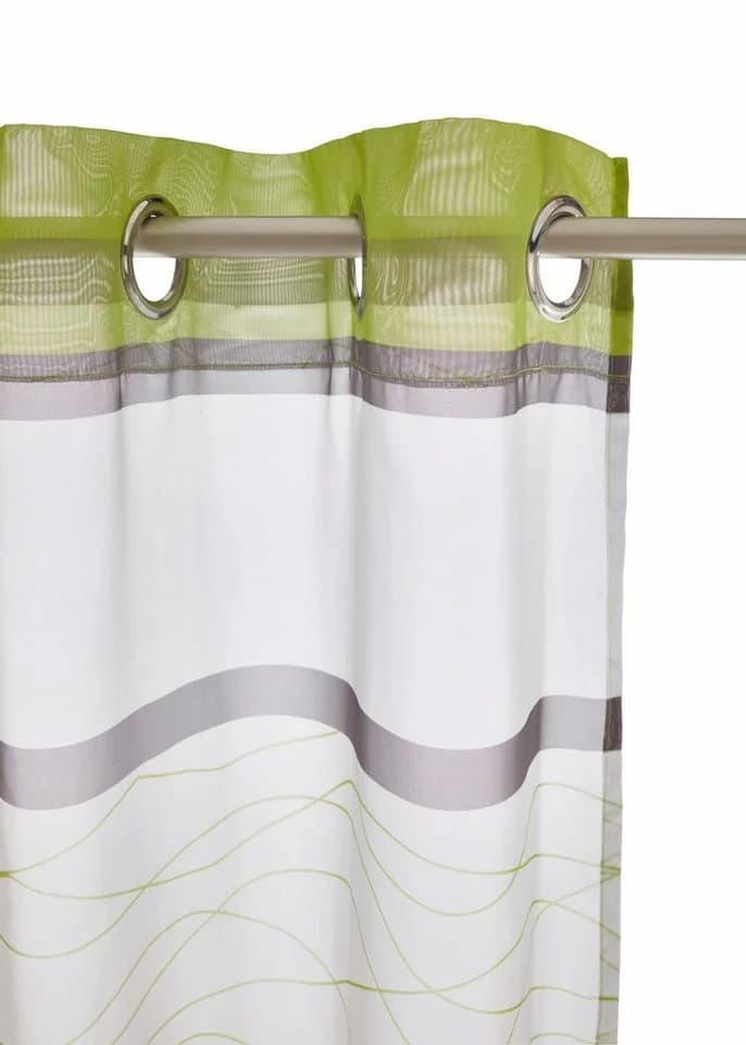 OTTO HOME Gardine Jay Grün Querstreifen 2-er Set Voile - Bild 4