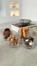 EmirtexHome Snackschale Clover Relief 6er Set Glas Transparent Bild 2