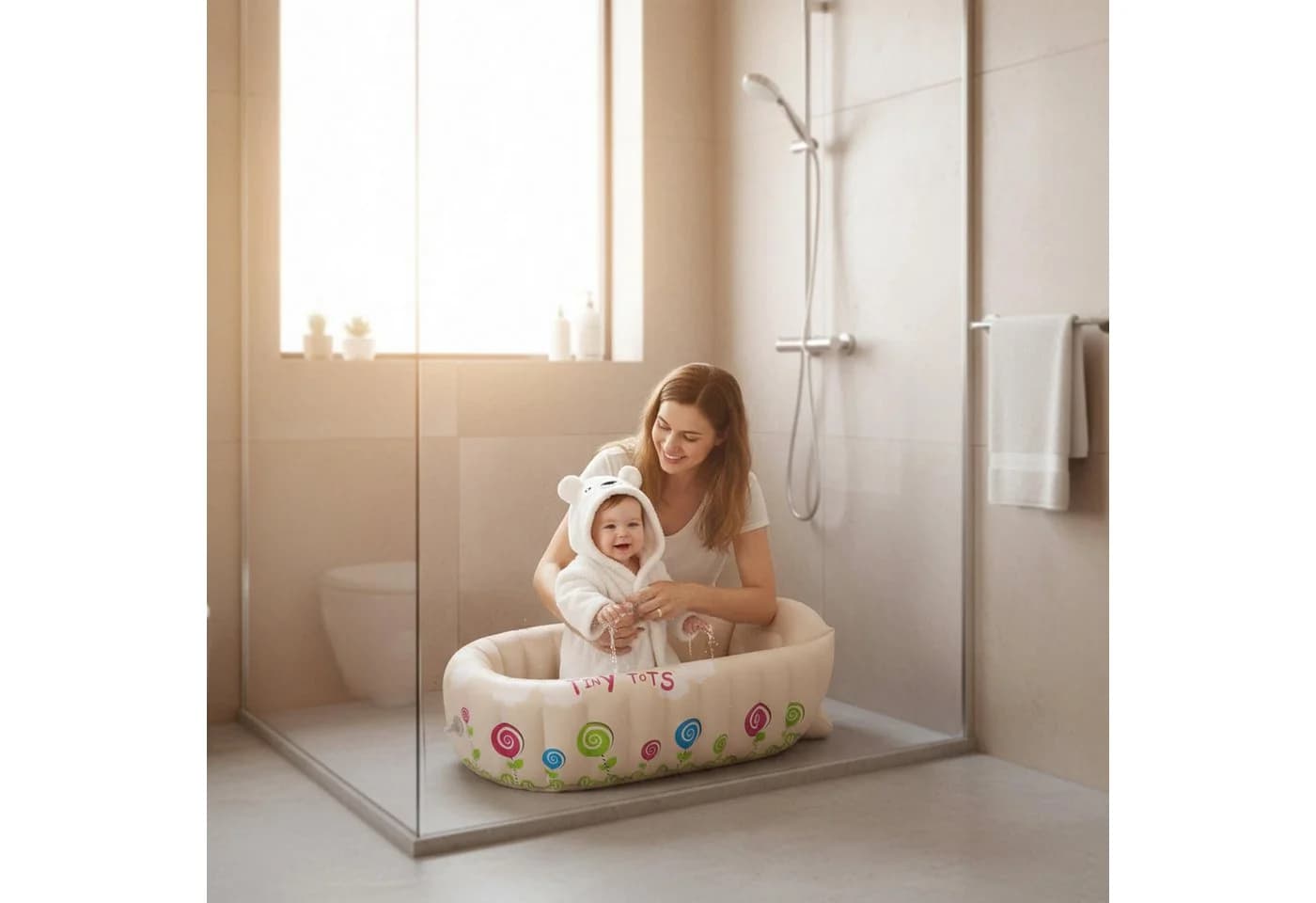 SunClub Babybadewanne aufblasbar mit Temperatur-Kontrollfeld - Bild 3