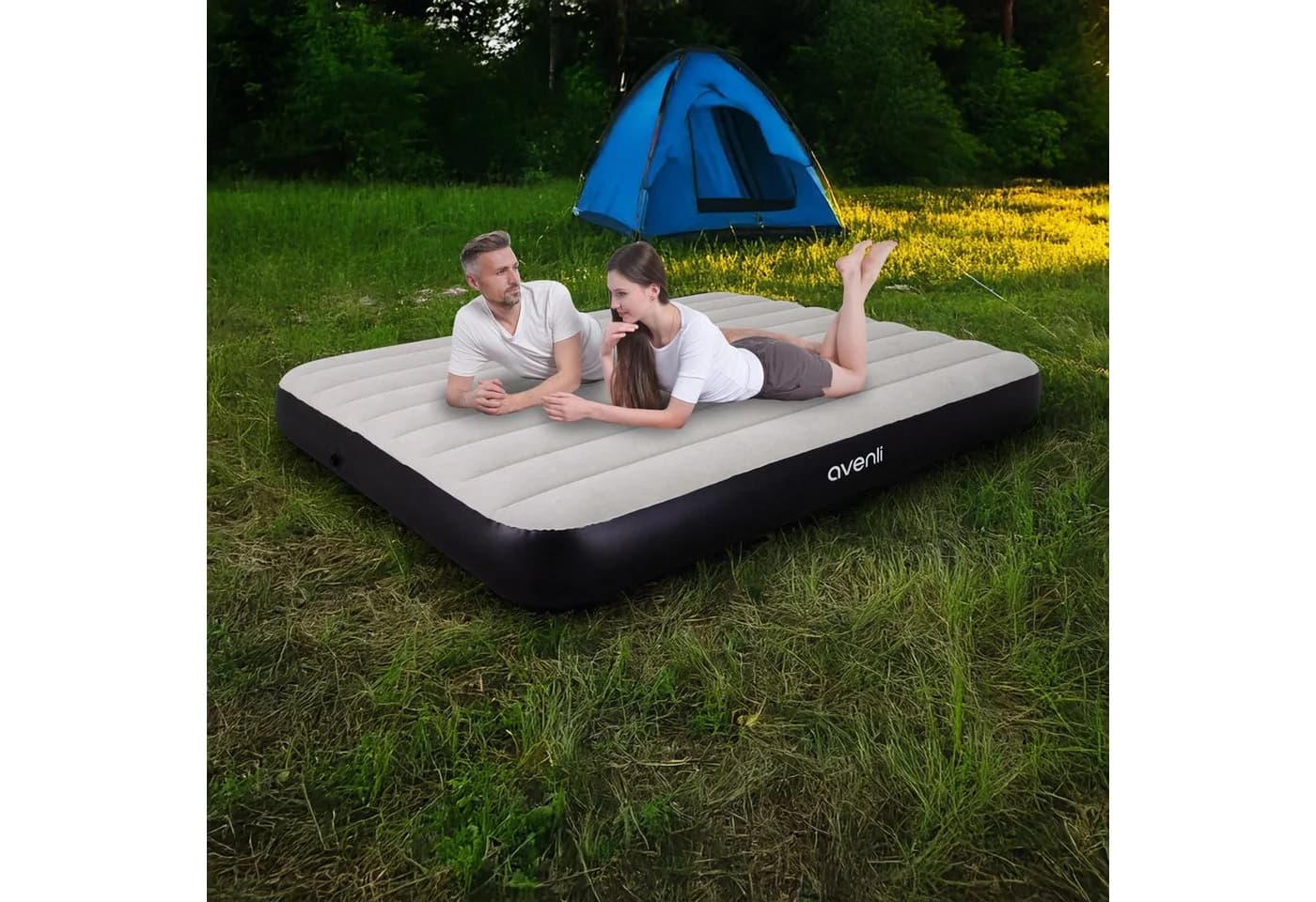 Avenli Luftbett Campingmatratze grau