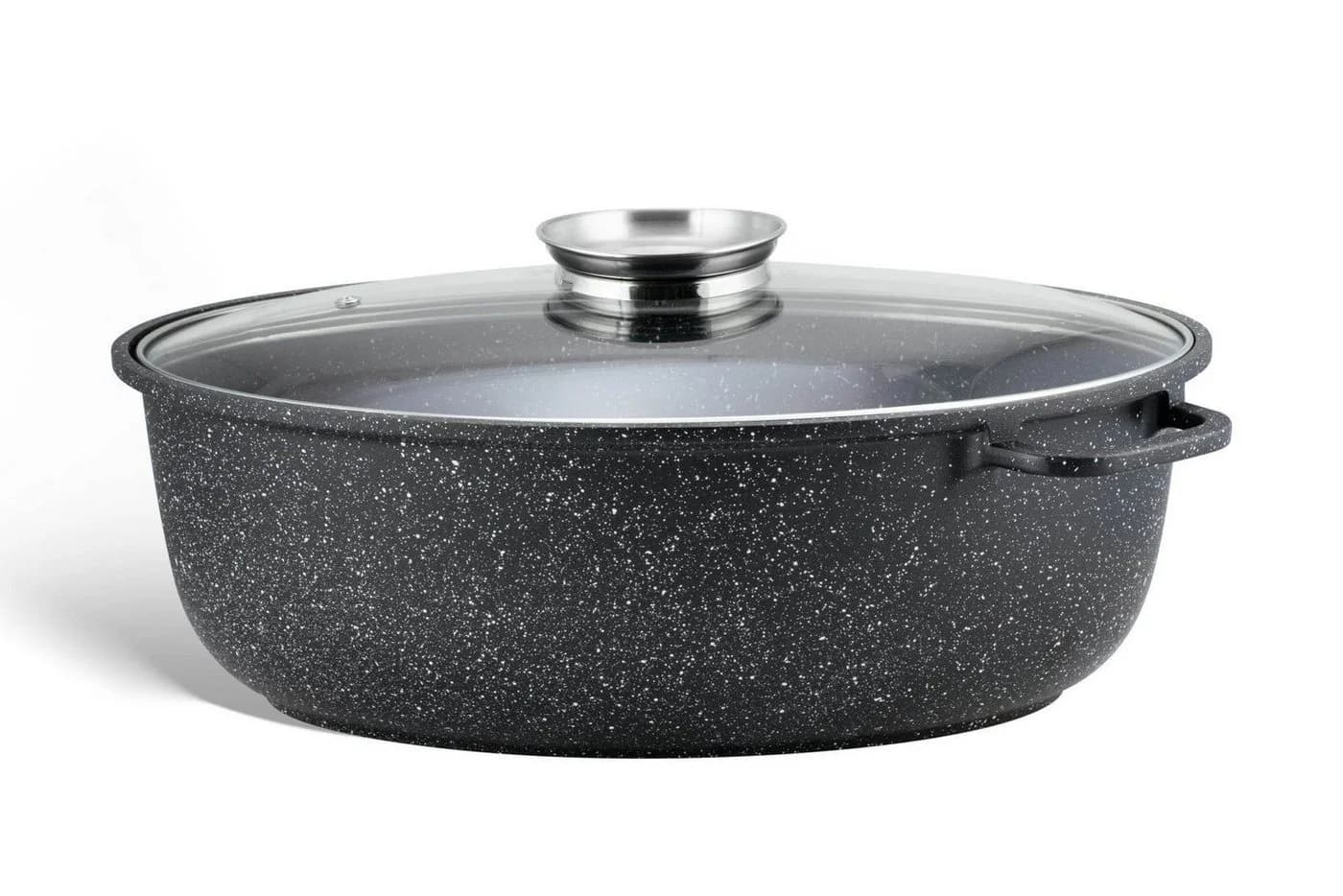 Edenberg Bräter Aluguss 8L mit Glasdeckel Schwarz - Bild 2