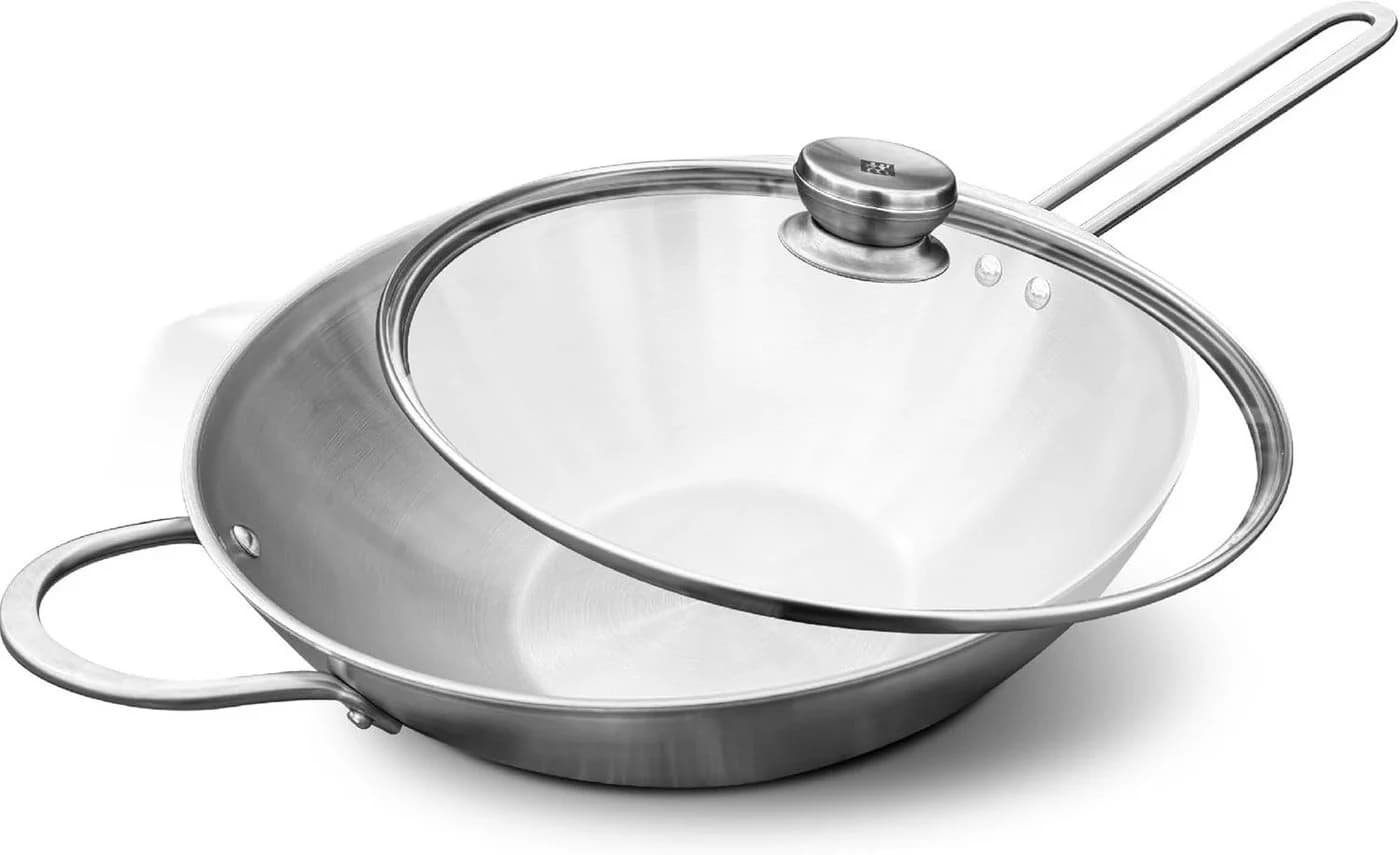 Zwilling TwinNova III Wokpfanne 30 cm Edelstahl mit Glasdeckel - Bild 2