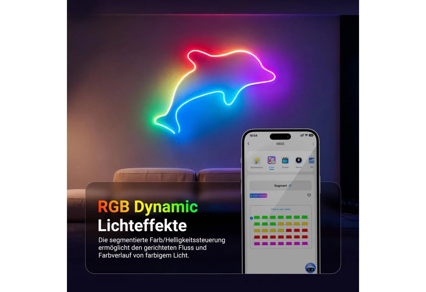 Neewer LED Stripe NS02 3m RGB Lichtleiste Smart AI - Bild 4