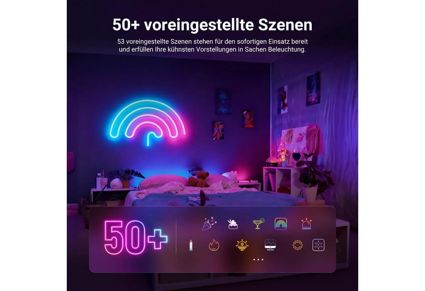 Neewer LED Stripe NS02 3m RGB Lichtleiste Smart AI - Bild 5