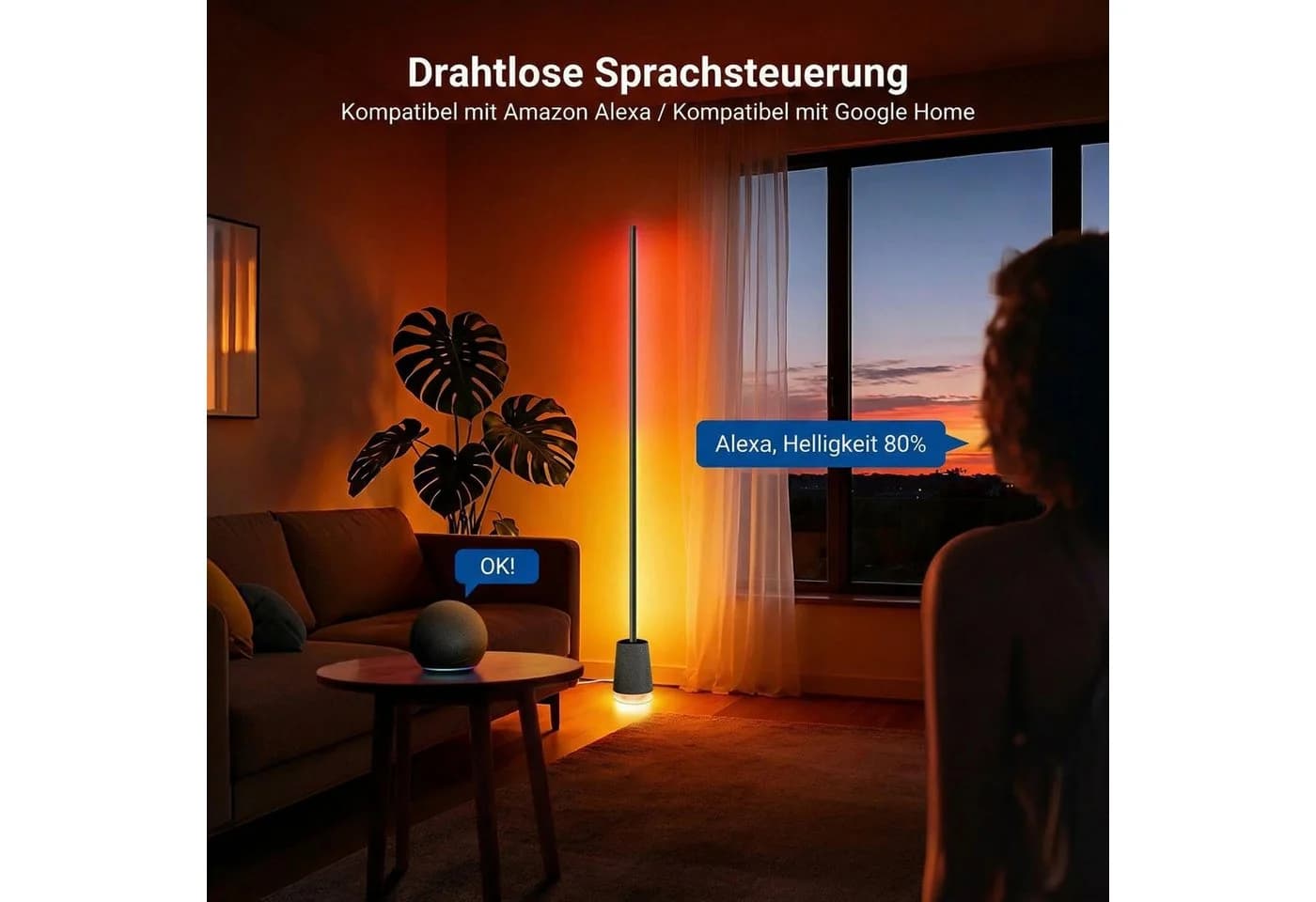 Neewer LED Stehlampe NF06 Smart RGB mit Alexa Steuerung