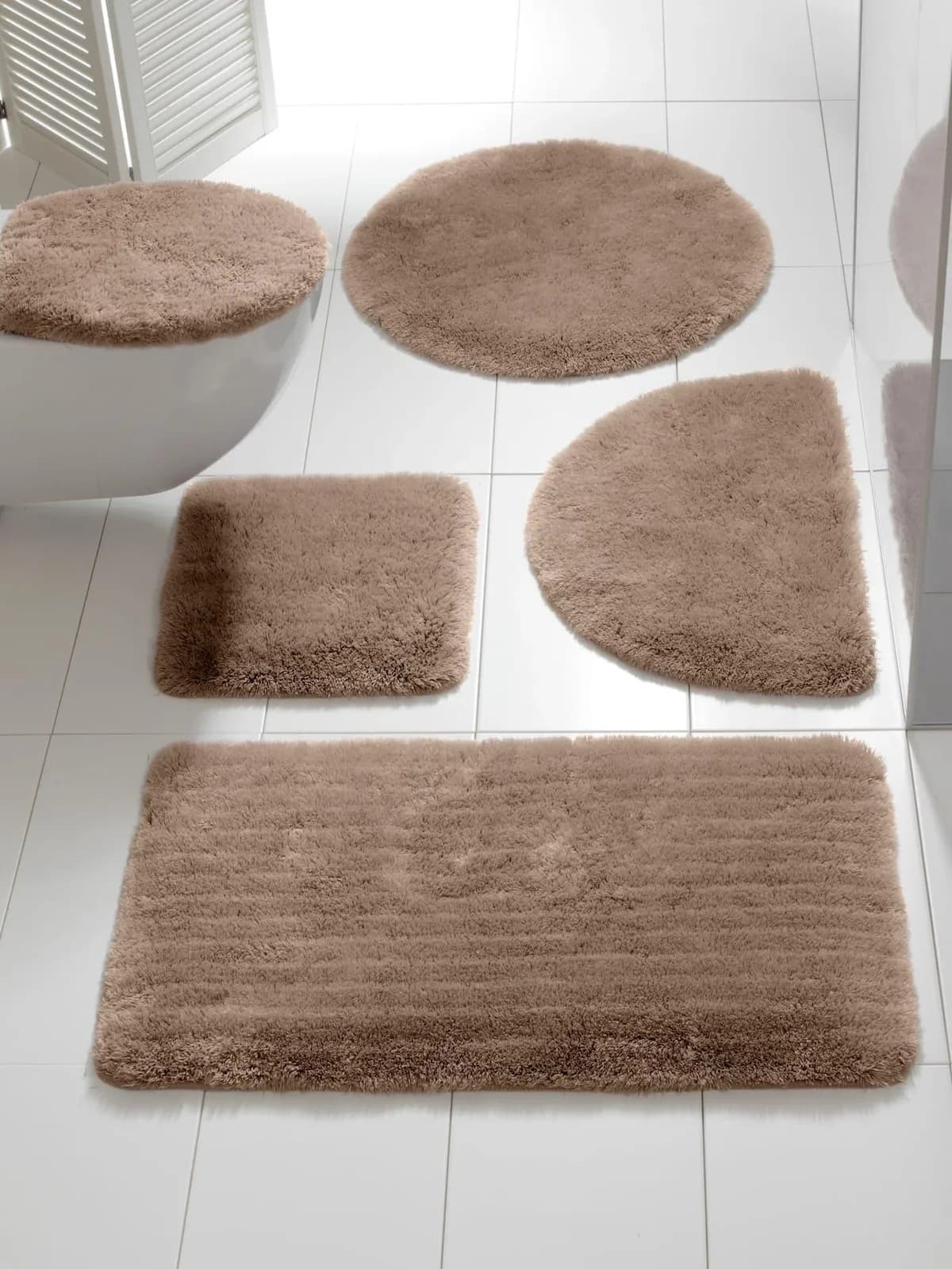 Badematte HEINE HOME Gr. 2 Taupe Rechteckig