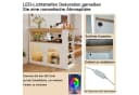 i@home Bartisch Weiß Ausziehbar mit LED Licht und Stauraum Bild 1
