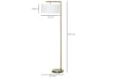 Blossom Stehlampe E27 Stahl Stoff Gold Weiß Modern Bild 1
