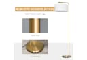 Blossom Stehlampe E27 Stahl Stoff Gold Weiß Modern Bild 5