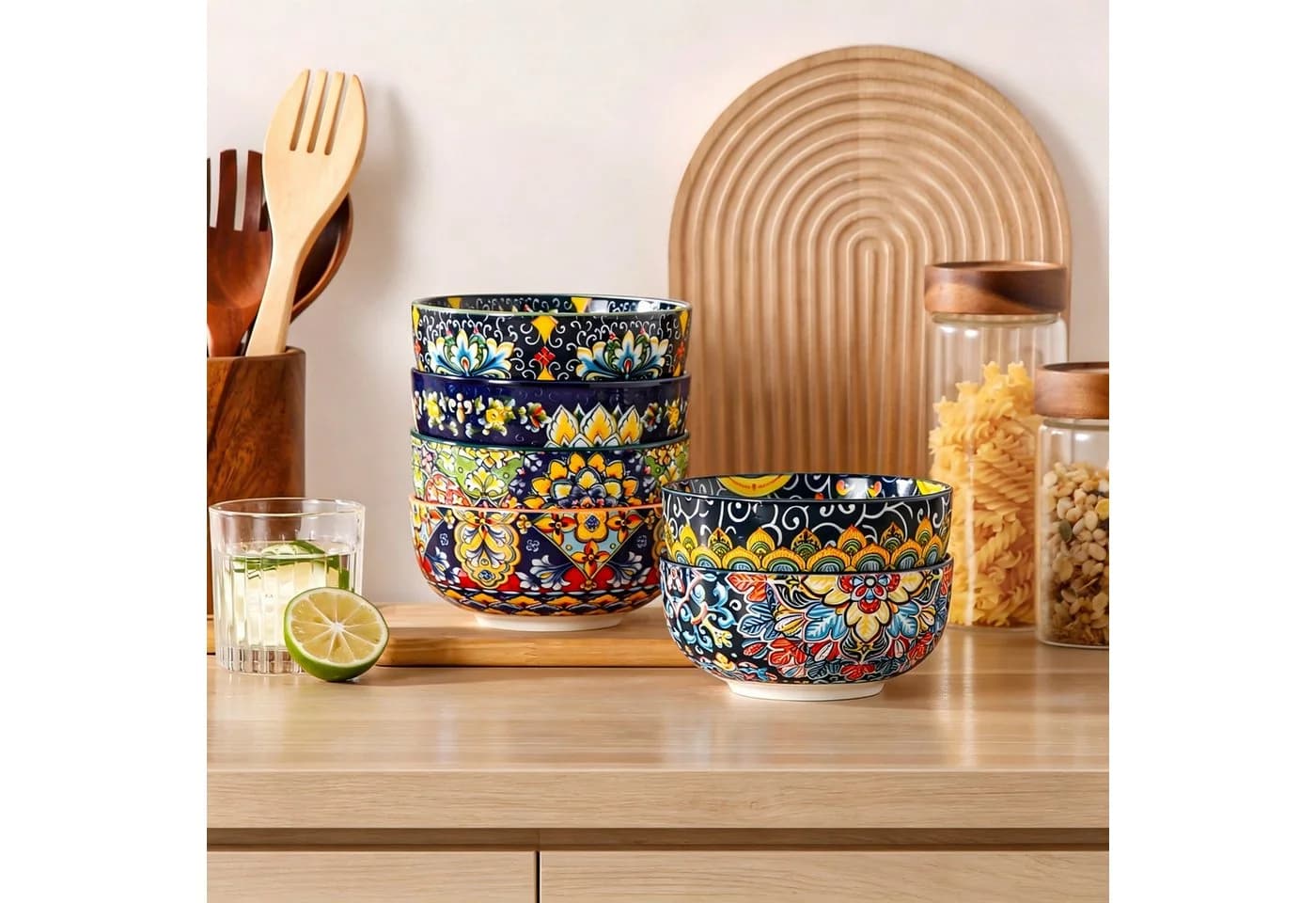 vancasso 6-tlg. Schalen-Set LUMI Porzellan Bunt Boho-Stil - Bild 3