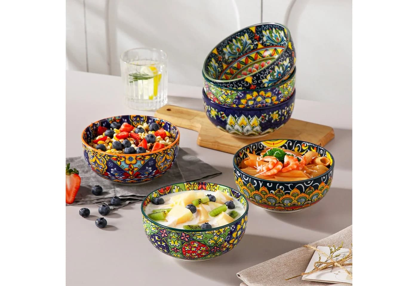 vancasso 6-tlg. Schalen-Set LUMI Porzellan Bunt Boho-Stil - Bild 5
