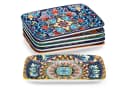 Vancasso Sushiteller 6er-Set Porzellan BOHO-Stil Bunt/Rot Rechteckig Bild 2